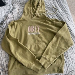 Obey mustard green hoodie